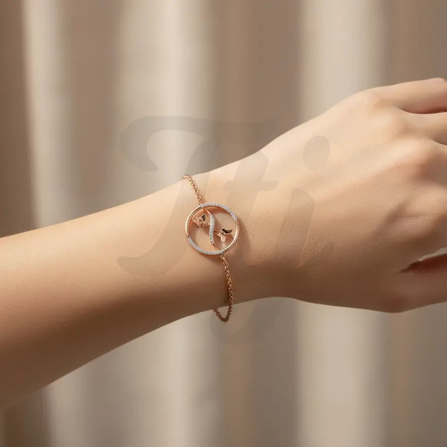 Butterfly Duo Gold Bracelet