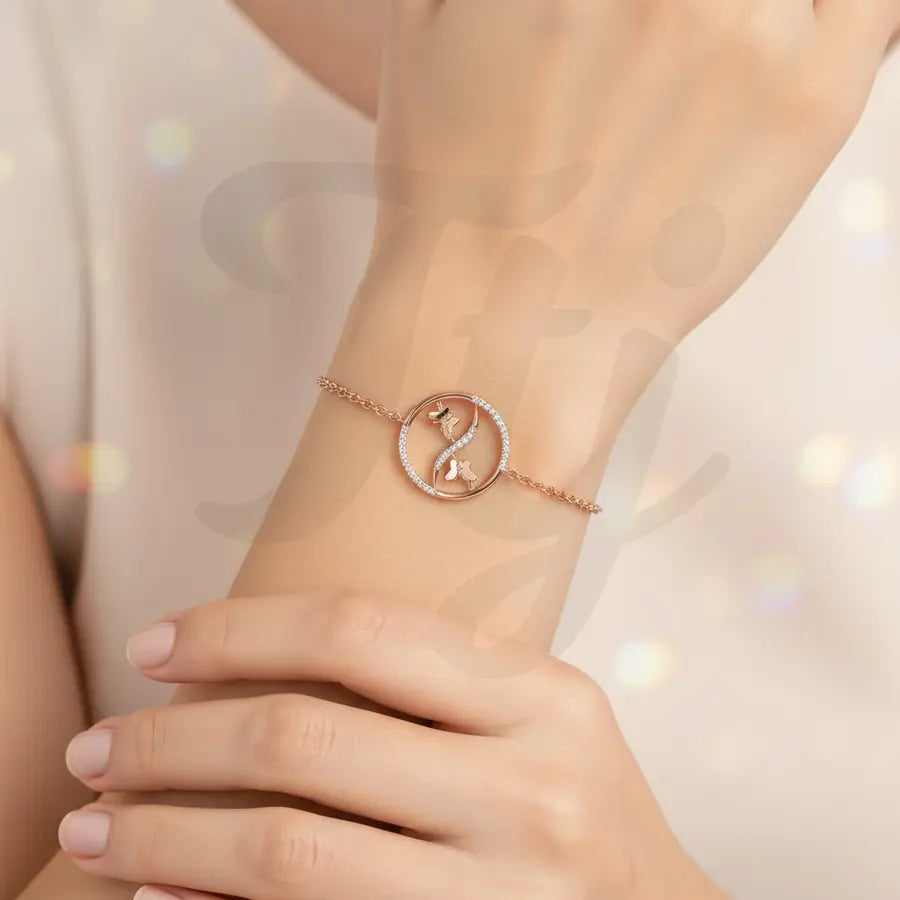 Butterfly Duo Gold Bracelet