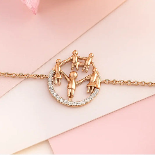 Friendship Circle Dance Gold Bracelet