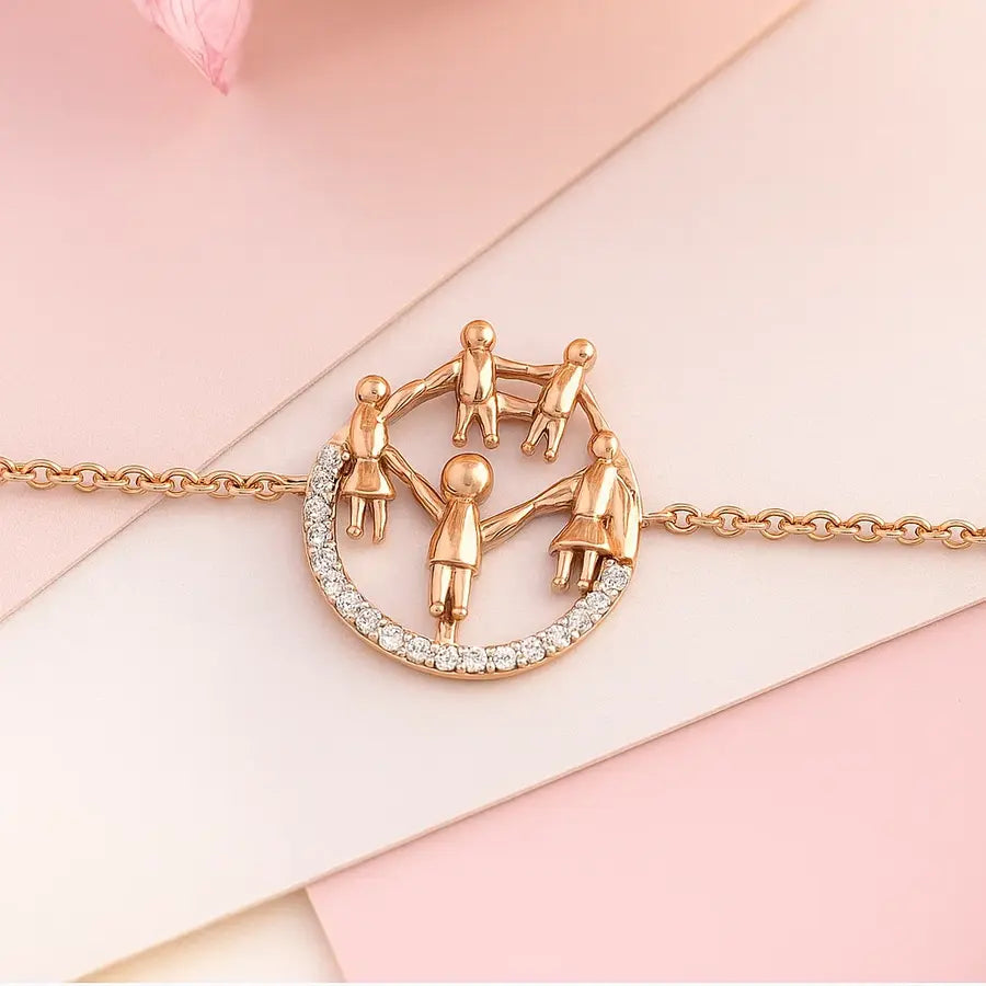 Friendship Circle Dance Gold Bracelet