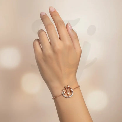 Friendship Circle Dance Gold Bracelet
