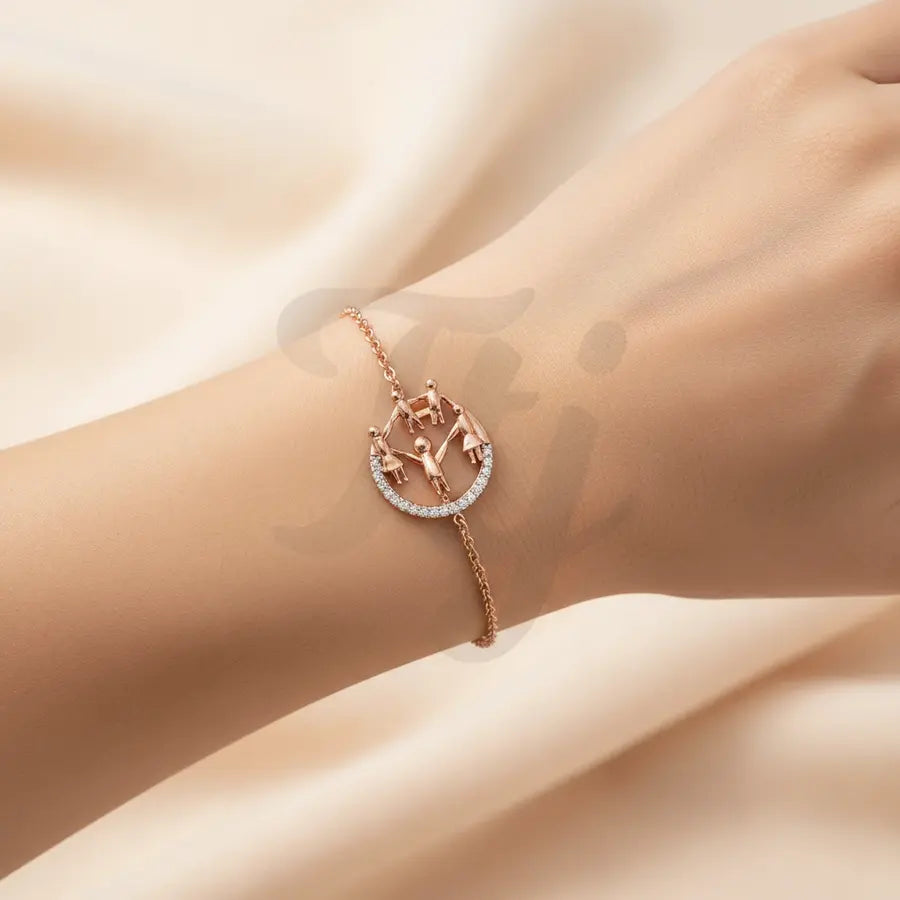Friendship Circle Dance Gold Bracelet