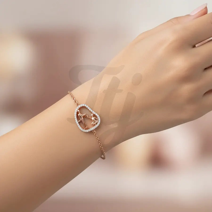 Lunch Share Gesture Gold Bracelet