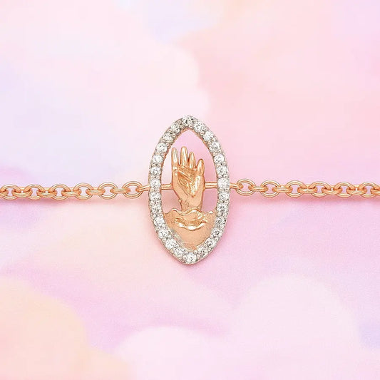 Raising Hand Gold Bracelet