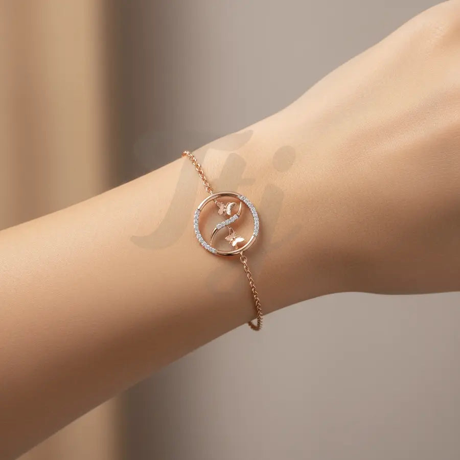 Twin Butterflies Gold Bracelet