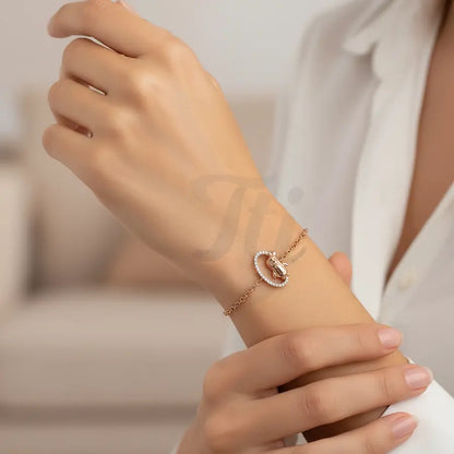 Happy Penguin Poses Gold Bracelet
