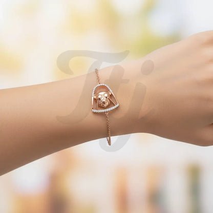 Shy Monkey Gesture Gold Bracelet