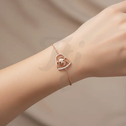 Shy Monkey Gesture Gold Bracelet