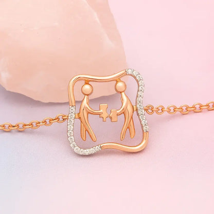 Puzzle Piece Gold Bracelet