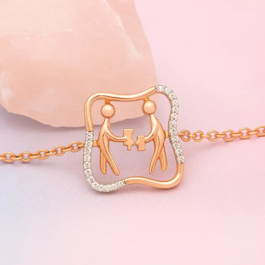 Puzzle Piece Gold Bracelet