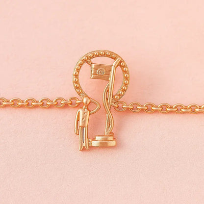 Saluting National Flag Gold Bracelet