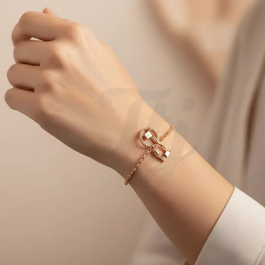 Saluting National Flag Gold Bracelet