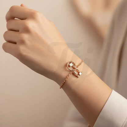 Saluting National Flag Gold Bracelet