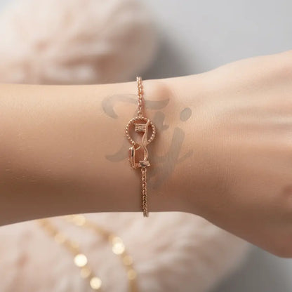 Saluting National Flag Gold Bracelet