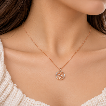 Crossing Paths Butterfly Gold Chain and Pendant