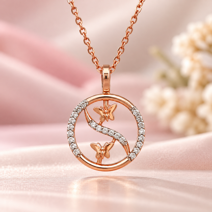 Crossing Paths Butterfly Gold Chain and Pendant