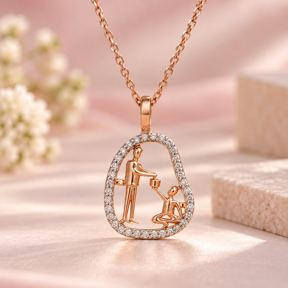 Heartfelt Meal Share Gold Chain and Pendant