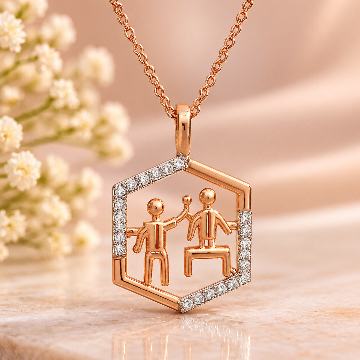 Shared Opportunities Gold chain and Pendant