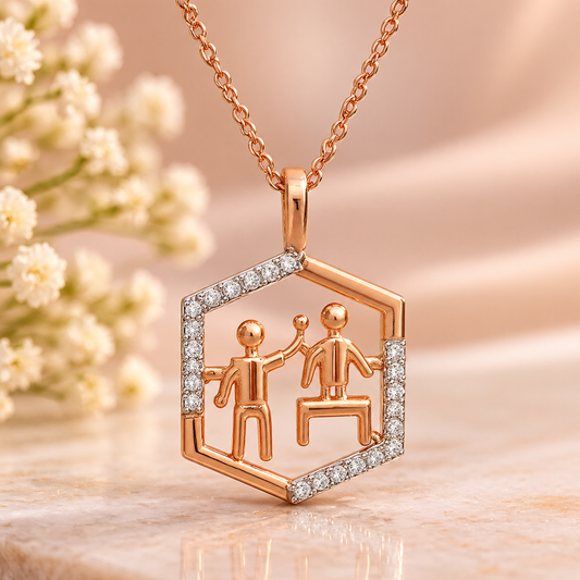 Shared Opportunities Gold chain and Pendant