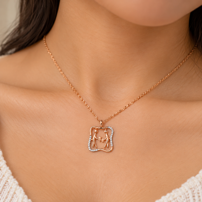 Solving Together Gold Chain and Pendant