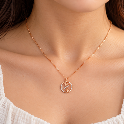 Destiny Butterfly Trails Gold Chain and Pendant