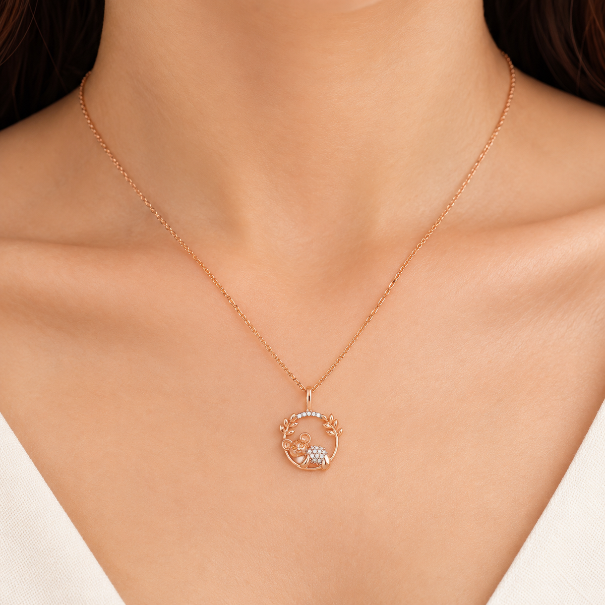 Cozy Koala Hugs Gold Chain and Pendant