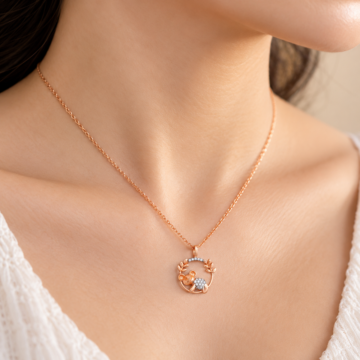 Cozy Koala Hugs Gold Chain and Pendant
