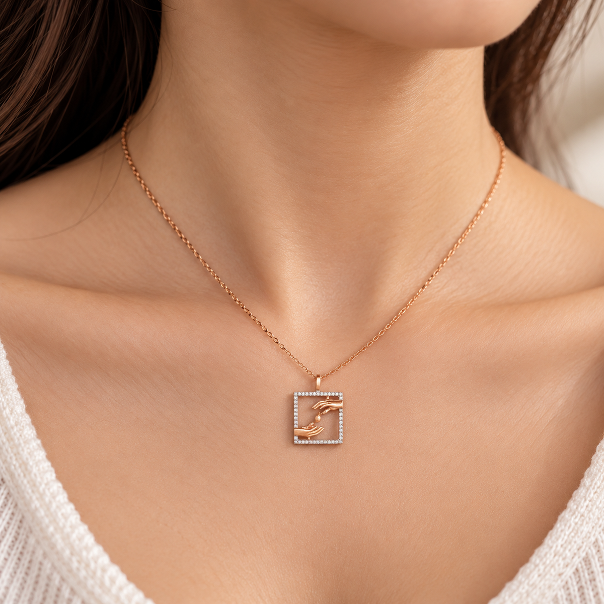 Giving Receiving Love Gold Chain and Pendant