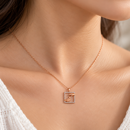 Giving Receiving Love Gold Chain and Pendant