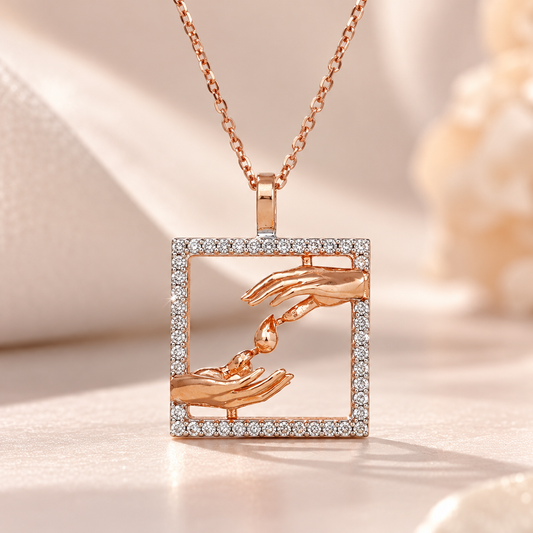 Giving Receiving Love Gold Chain and Pendant