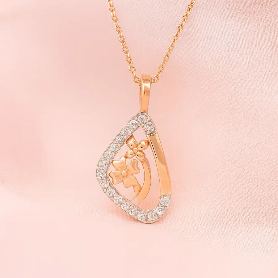 Nature's Sweet Stem Gold Chain and Pendant