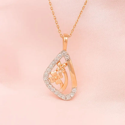 Nature's Sweet Stem Gold Chain and Pendant