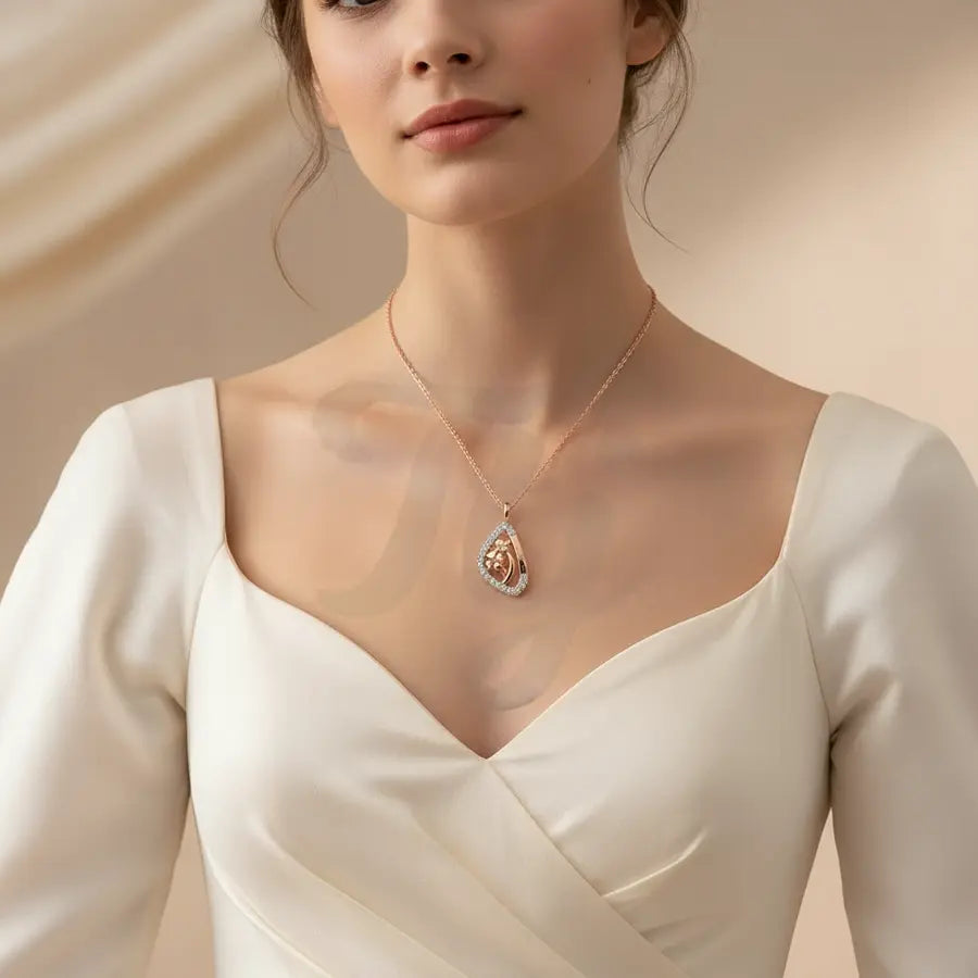 Nature's Sweet Stem Gold Chain and Pendant