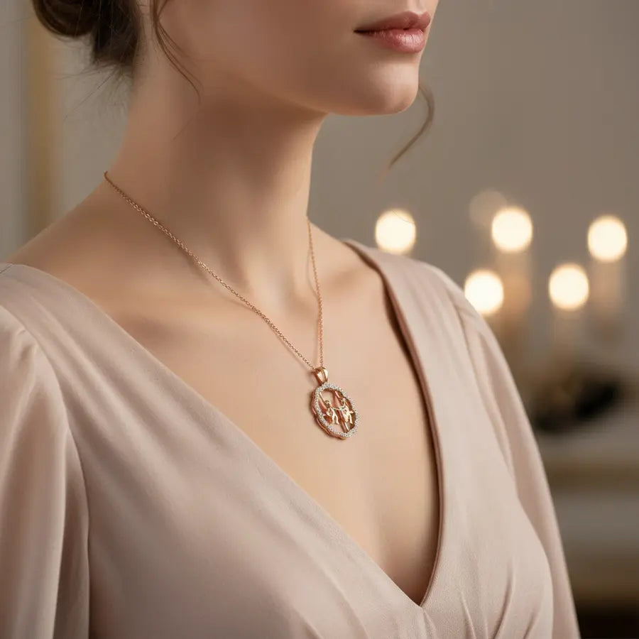 Cleanliness Gold Chain and Pendant