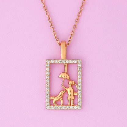 Dog Lover Gold Chain and Pendant