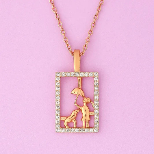Dog Lover Gold Chain and Pendant
