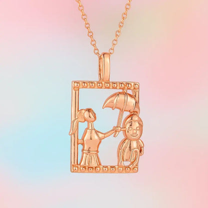 Grandma's Umbrella Care Gold Chain and Pendant