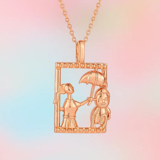Grandma's Umbrella Care Gold Chain and Pendant