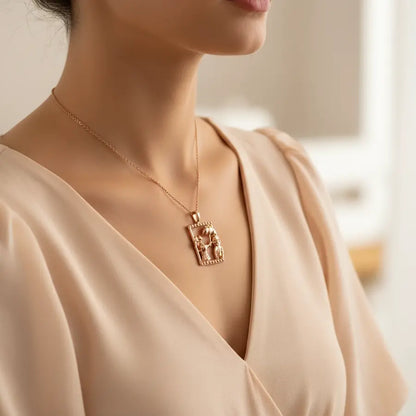 Grandma's Umbrella Care Gold Chain and Pendant