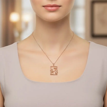 Grandma's Umbrella Care Gold Chain and Pendant