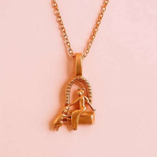 Mom's Loving Blessing Gold Chain and Pendant