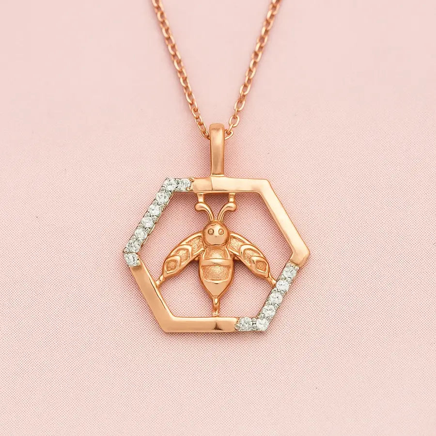 Little Bee Gold Chain and Pendant