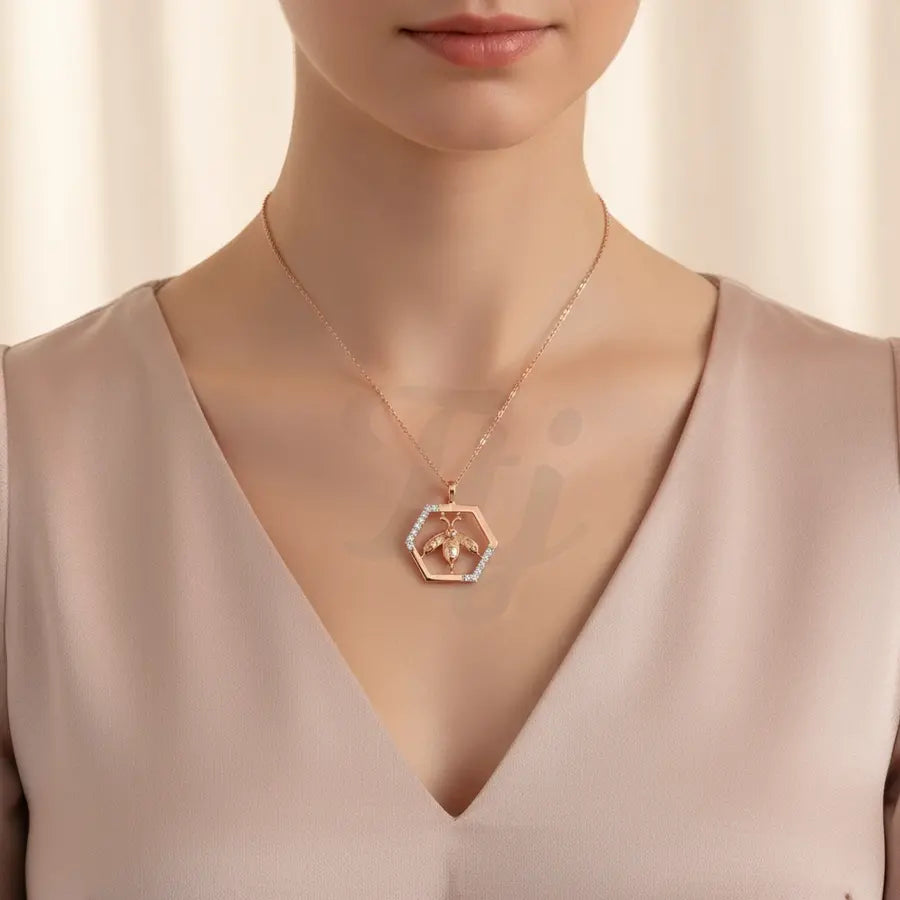 Little Bee Gold Chain and Pendant