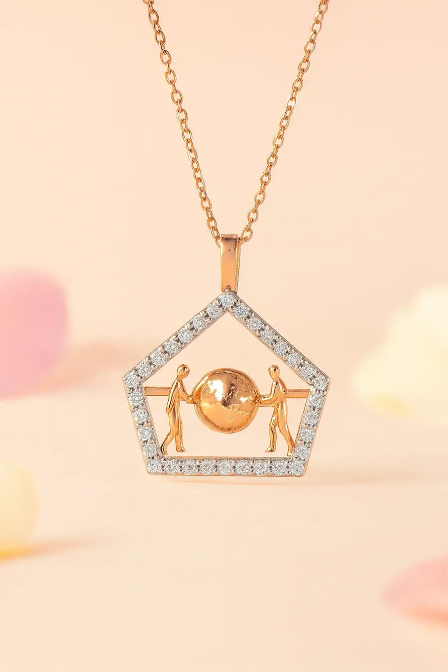 Sharing Our World Gold Chain and Pendant