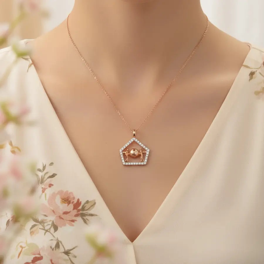 Sharing Our World Gold Chain and Pendant