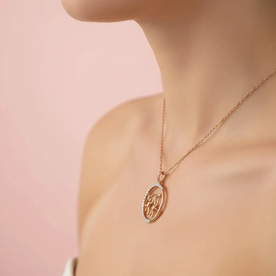 Lifting Dreams Together Gold Chain and Pendant