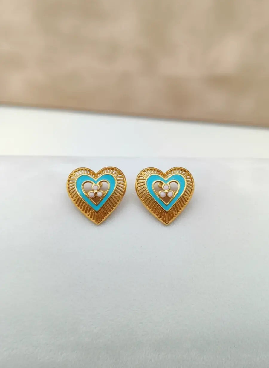 Heart of Grace  Gold Earrings