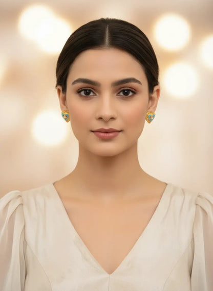 Heart of Grace  Gold Earrings