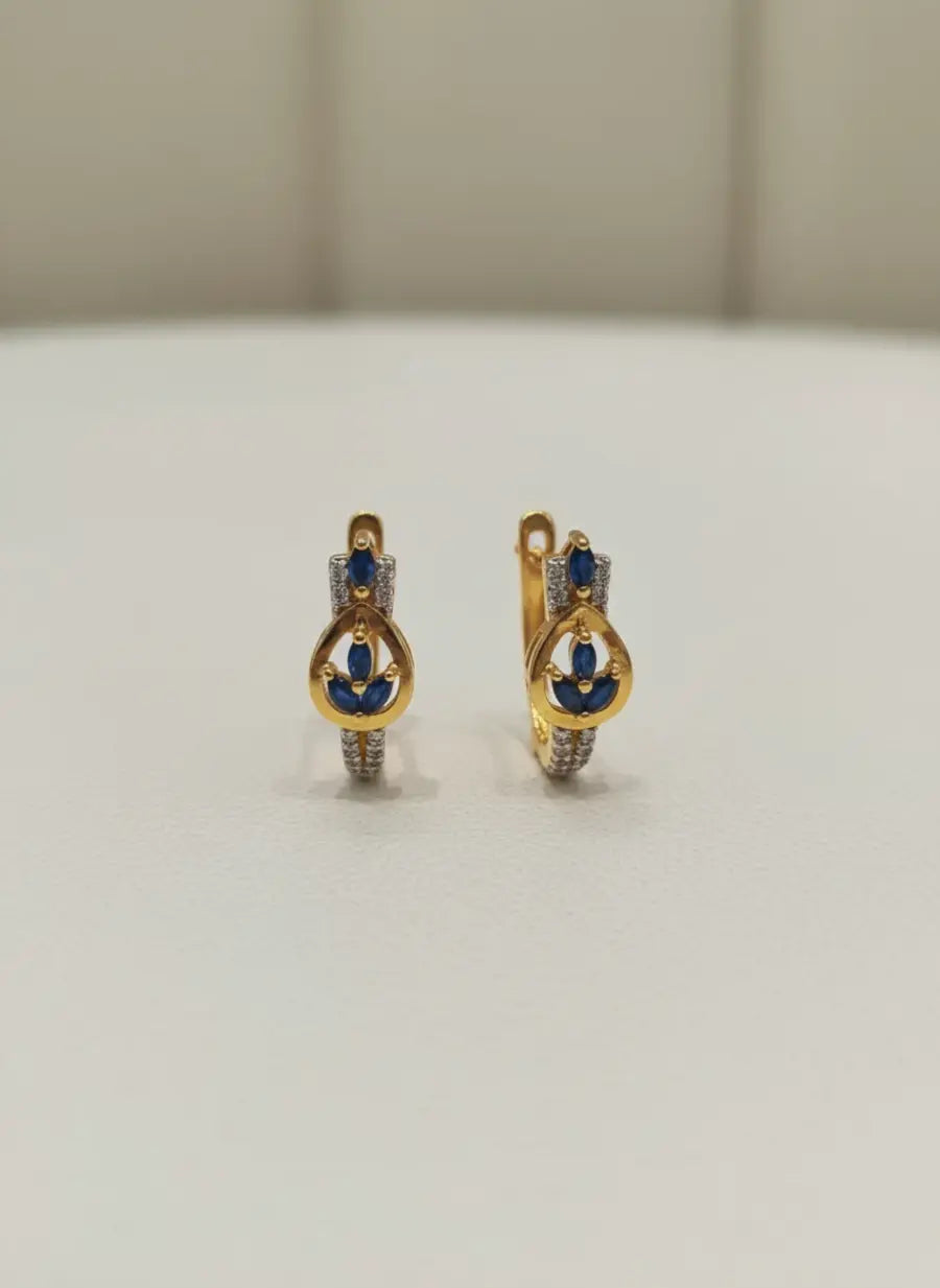 Royal Feather Gold Earrings