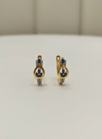 Royal Feather Gold Earrings